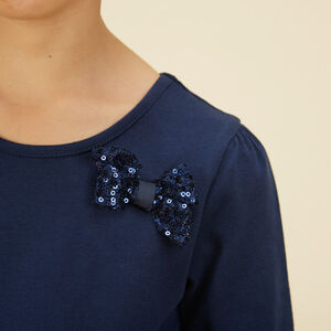 Ropa de ceremonia efecto 2 en 1 con lentejuelas para niña 