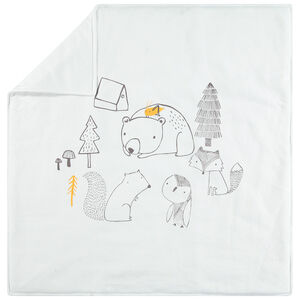 Sábana de jersey con estampado de animales del bosque  Main Sábana de jersey con estampado de animales del bosque