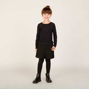 T-shirt manches longues à strass pour fille  Main T-shirt manches longues à strass pour fille