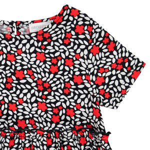 Tunique manches courtes fleurie pour enfant fille 