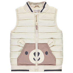 Plumífero sin mangas con diseño de osito para bebé niño 