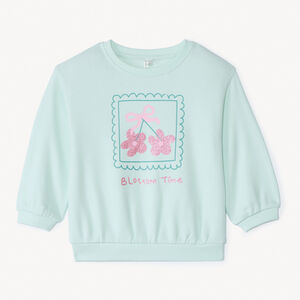 Sweat molleton oversize printé pour bébé fille 