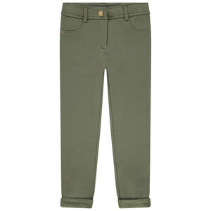 Pantalón de felpa liso para niña 