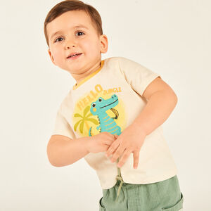 Camiseta de manga corta con estampado de cocodrilo para bebé niño 