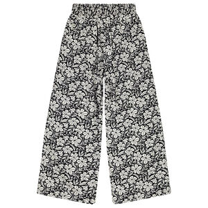 Pantalón ancho y fluido estampado floral niña 