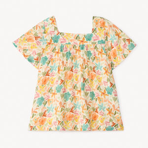 Túnica de manga corta con estampado de flores para bebé niña 