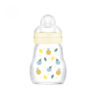 Biberón de vidrio 170ml flujo 1 0-6 meses blanco (modelo aleatorio) 