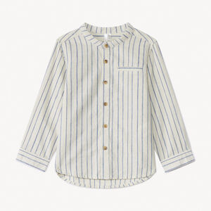 Camisa de rayas con mangas largas retráctiles para bebé niño 