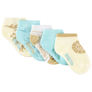 Pack de 5 pares de calcetines cortos con palmeras para bebé niño  Main Pack de 5 pares de calcetines cortos con palmeras para bebé niño