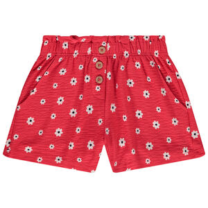 Short en jersey froissé imprimé fleuri pour fille 