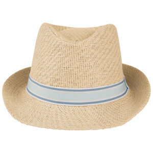 Borsalino trenzado con galón bicolor para bebé niño 