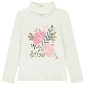Pelele de niña con cuello alto y estampado brillante 