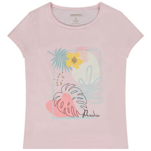 T-shirt manches courtes print fantaisie pour fille 