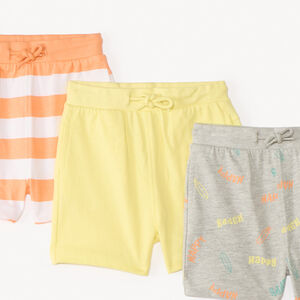 Lote de 4 bermudas de felpa con estampado para bebé niño 