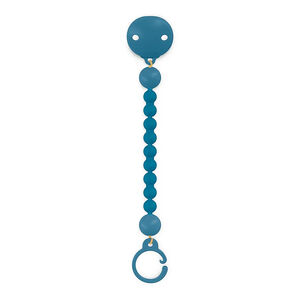 Sujetachupetes con pinza y bolitas silicona Colour Essence azul intenso 