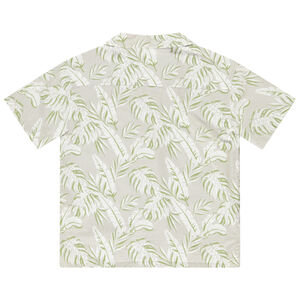 Camisa de manga corta estampada con hojas para niño 