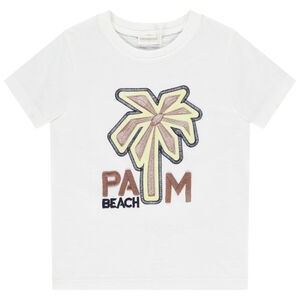 Camiseta de manga corta bordada para niño 