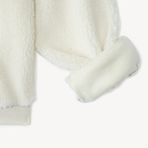Sudadera oversize de sherpa con efecto de piel de borrego niña 