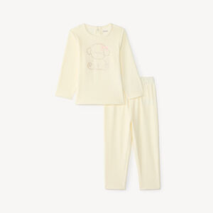 Conjunto de pijama de terciopelo de 2 piezas para bebé niña con estampado divertido. 