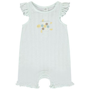 Combishort de punto calado con motivo de tortuga para niña bebé 