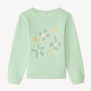 Sudadera de felpa con estampado brillante para niña 