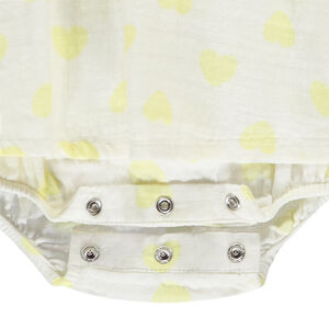 Vestido efecto 2 en 1 fantasía estampado corazones para niña bebé 