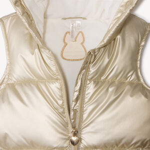 Plumífero sin mangas con capucha divertida para bebé niña 