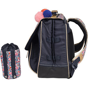 Cartable Antonia avec poche pour gourde - bleu 