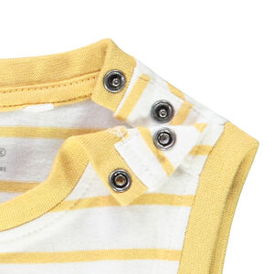 Camiseta sin mangas rayada con parche de tigre para bebé niño 