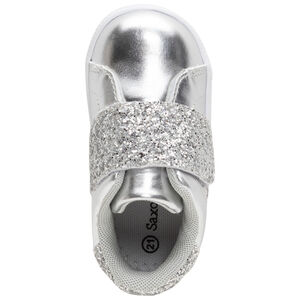 Zapatillas bajas plateadas con detalles brillantes  Main Zapatillas bajas plateadas con detalles brillantes