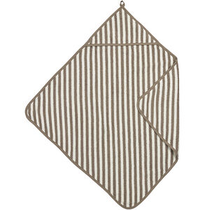 Cape de bain éponge Jacquard Fat Stripe - Taupe -75x75 cm  
