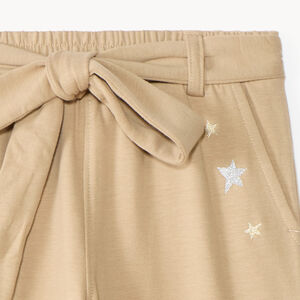 Pantalones de chándal para niña estilo cargo con cinturón ajustable. 