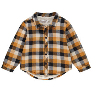 Sobrecamisa en franela a cuadros para bebé niño 