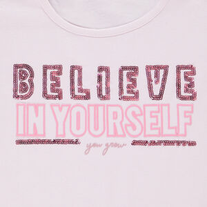 T-shirt manches longues 2 en 1 avec sequins fille 
