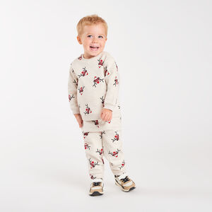 Conjunto de chándal estampado de renos de Navidad para bebé niño 