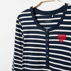 Camisón de maternidad y lactancia a rayas 