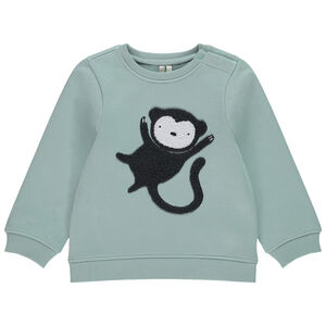 Sudadera de manga larga con motivo bordado efecto rizo para bebé niño 