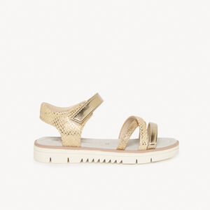 Sandalias doradas y brillantes niña 