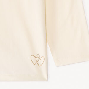 Lote de 2 camisetas interiores de punto cuello alto para bebé niña 