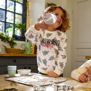 Sudadera de felpa con estampado de pinos para niño 