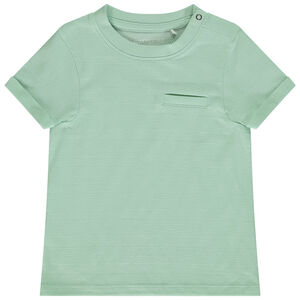 Camiseta manga corta lisa efecto texturizado para bebé niño 