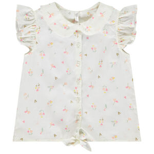 Blusa de manga corta con estampado de flores para bebé niña  Main Blusa de manga corta con estampado de flores para bebé niña