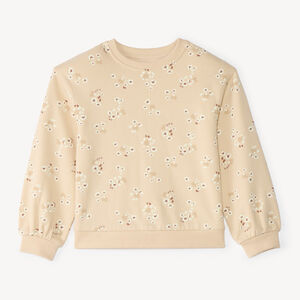 Sudadera de niña de felpa con estampado original. 