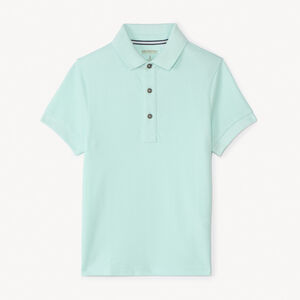 Polo de algodón de manga corta liso para niño 