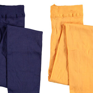 Lote de 2 pares de medias finas lisas para niña 