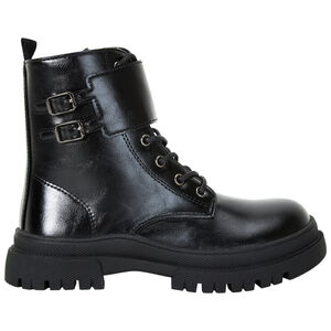 Botines estilo ranger con hebillas y cordones para niña 