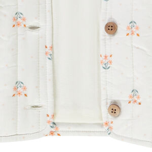 Veste en toile matelassée doublure jersey pour bébé fille 