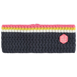 Banda de esquí de punto fantasía con parche para niña 