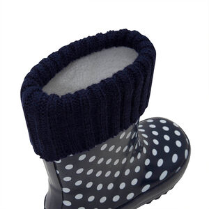 Botas de agua de caucho con cuello de punto e interior de la 20 a la 23  Main Botas de agua de caucho con cuello de punto e interior de la 20 a la 23