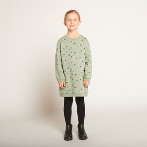 Robe molleton imprimé étoiles pour fille   Main Robe molleton imprimé étoiles pour fille